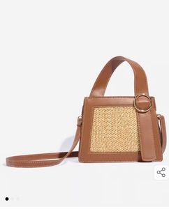 Stylish Brown Woven Handbag