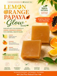 Lemon Orange Papaya Glow Soap (pack of 1)