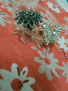 combo pack of 2 stylish Rings &amp; 1 pcs earring