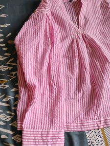 Pink stripped top