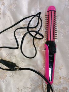 Pink Hair Crimping and Straightening machine