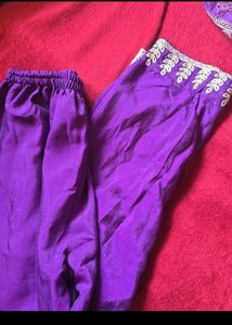 Elegant Purple Embroidered anarkali Set