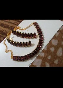 Ethnic anarkali Gown+ free necklace set