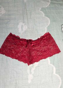 Lace Boyshort Panty - Red