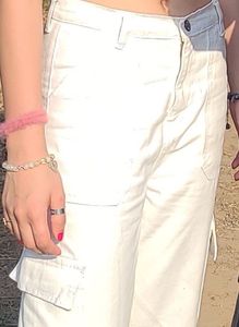 White Cargo Pants