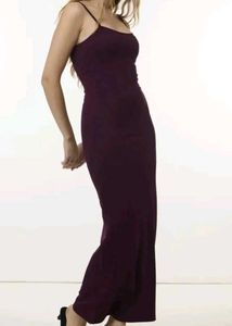 Sleeveless Bodycon maxi Dress(wine colour )