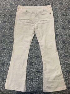 white Flared Pant