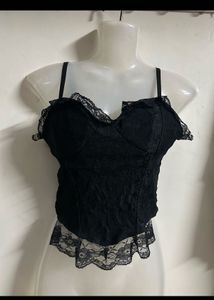 Black Lace Corset Top