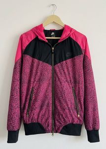 Nike Pink Black Print Track Jacket