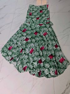 Green Printed Maxi Dress