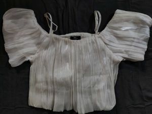 White Puff Sleeve Top
