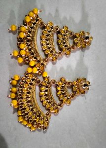 Yellow Colour Earings Set