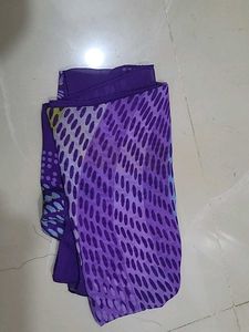 Vibrant Purple Printed Scaff