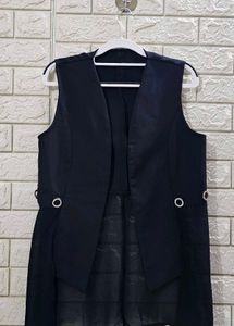 Sleeveless Black Vest