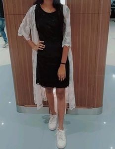 Black Color Middy Dress