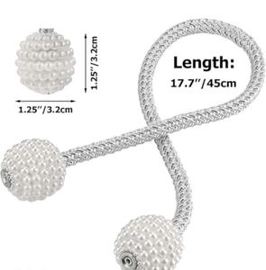 Magnetic Pearl Curtain Tiebacks (Pack of 2)