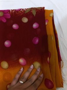 MULTI COLOUR PRINTED Saree