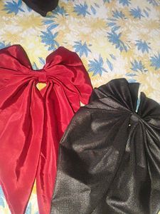 Elegant Red Bow Hair Clip
