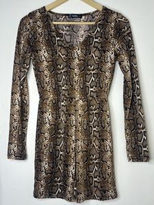 Shein Snake Print Long Sleeve romper