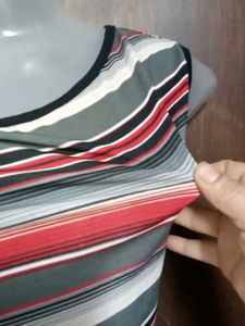 Striped One Shoulder Top 32 size no 1