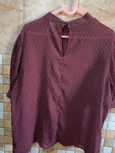 Sheer Puff Sleeve Top