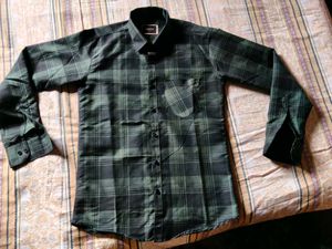 Green Plaid Men's Shirt