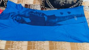 Vibrant Blue Graphic T-Shirt