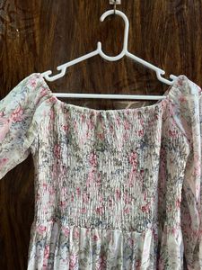 34 bust Chic Floral Print Maxi Dress women’s