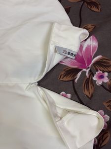 white Collared Long Sleeve Top