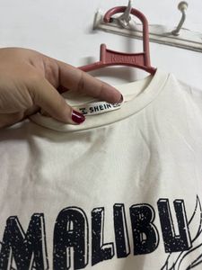 Sequin Sleeve Graphic T-Shirt