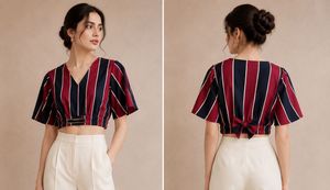Stylish Striped Crop Top