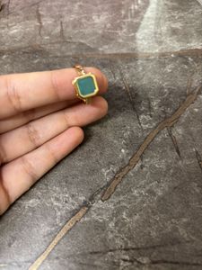 Anti tarnish Unique Gold Ring with Clear Stone