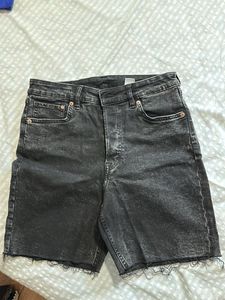 Black Denim Shorts