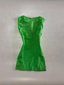 Vibrant Green Embroidered Kurta