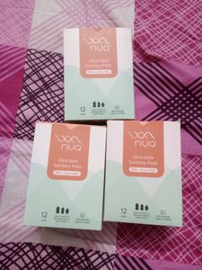 Nua sanitary pads 3 packs 12 pad in each