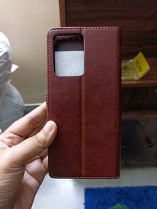 Stylish Brown Leather Flip Phone Case