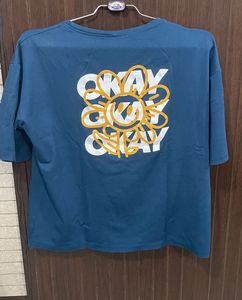 Blue Graphic Print T-Shirt baggy fit