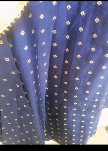 bust 38 Elegant Blue &amp; White Embroidered Kurta Set