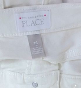 White Cotton Shorts For Teenage Girls, Size UK 16