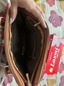 Stylish Brown Faux Leather Handbag