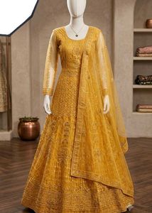 yellow gown
