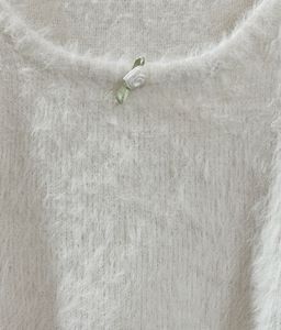 Cozy White Fuzzy Sweater