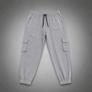 Men's Grey Cargo Sweatpants