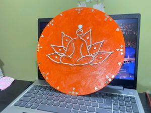 Handmade Lippan Clean Yoga Art