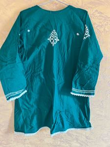 Elegant Green Embroidered Kurta Set