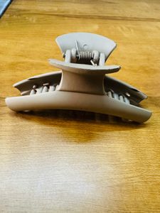 Beige Hair Claw Clip Large