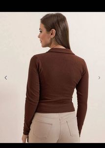 Long Sleeve Collared Top