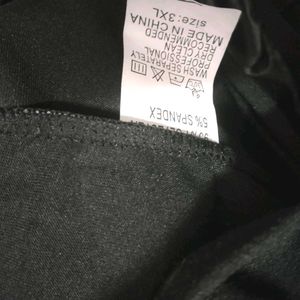 (1300)Black Faux Leather Mesh Dress