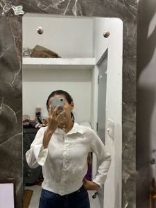 Chic White Button-Up Shirt