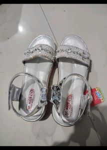 Sparkly Silver Sandals for Girls